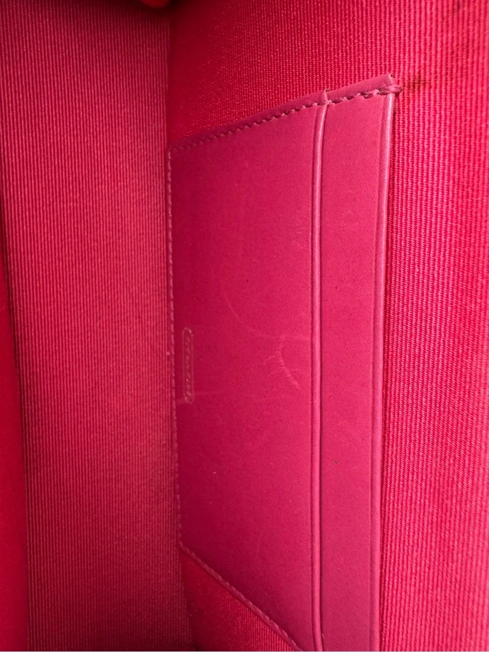 Coach Y2K Pink Embossed Signature C Kisslock Frame Clutch Wristlet Bag